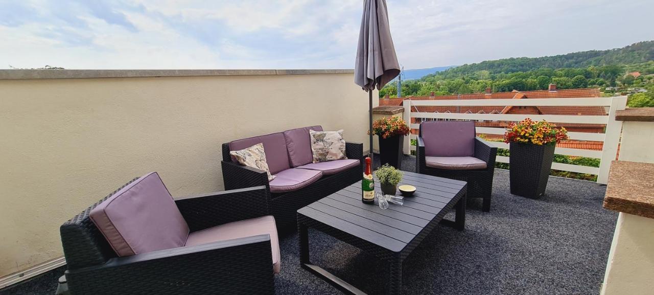 Ferienhaus Tor Zum Muenzenberg Quedlinburg Eksteriør billede